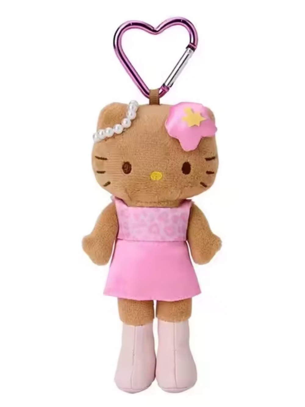 Hello Kitty Long Legs Kawaii Dolls Pink Dress And Boots Bag Charm Keychain